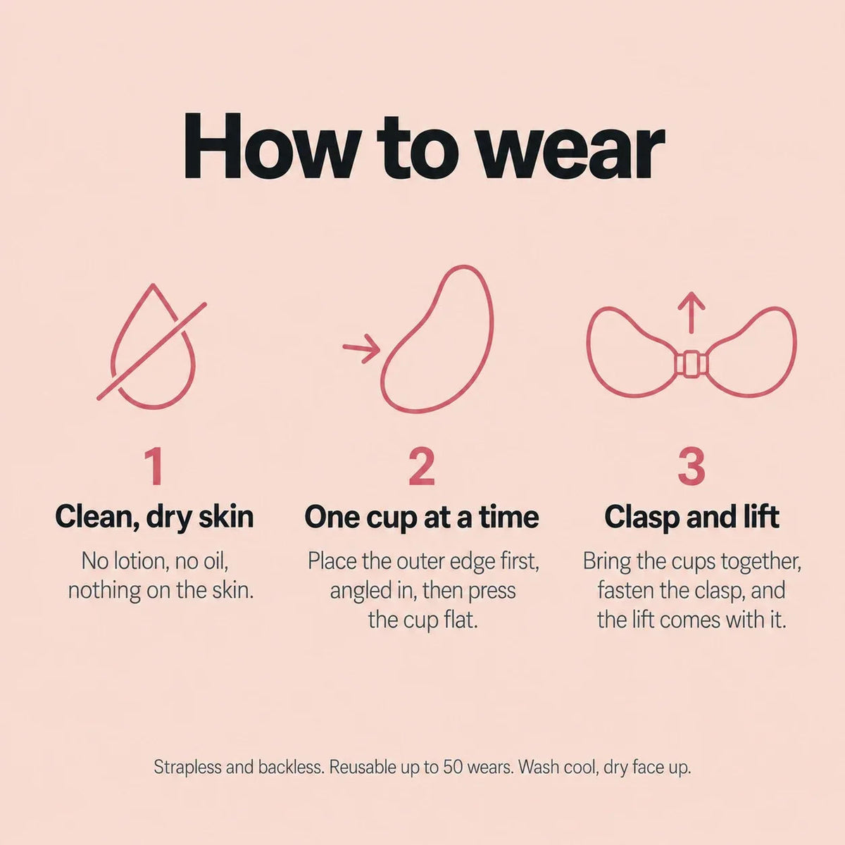 How to wear a sticky bra