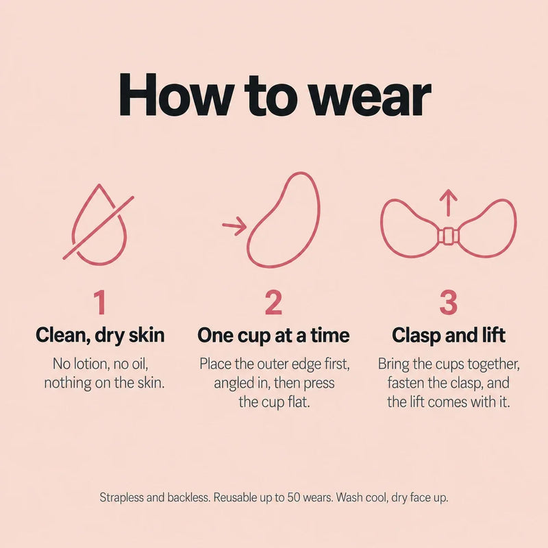 How to wear a sticky bra